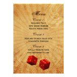 red dice Vintage Vegas wedding menu einladungen