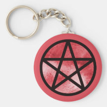 Red Pentacle Keychain