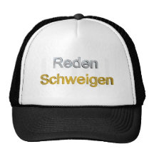 Reden ist Silber Schweigen ist Gold Baseball Kappen