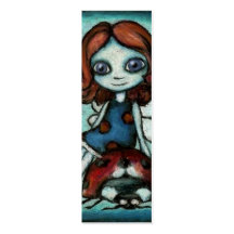 Redhead-Lucy-Lesezeichen (Satz von 20) Visitenkartenvorlage