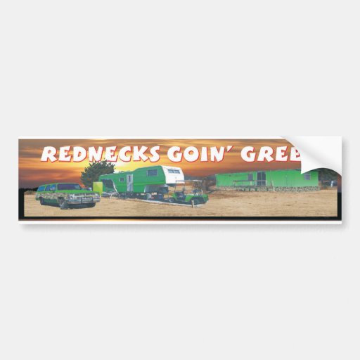 Rednecken goin Grün Auto Aufkleber