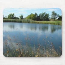 Reflexionen im Teich Mauspad
