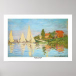 Regatta in Argenteuil durch Claude Monet Poster