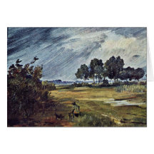 Regen-Landschaft durch Busch Wilhelm (beste Qualit Karte