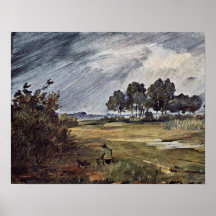 Regen-Landschaft durch Wilhelm Busch Plakatdruck