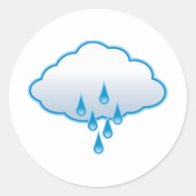 Regen-Wolke Runde Aufkleber