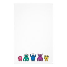 Regenbogen-alien-Monster Druckpapiere