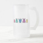Regenbogen-alien-Monster Glas Haferl