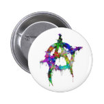 Regenbogen-Anarchie-Symbol Anstecknadelbutton