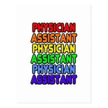 Regenbogen-Arzt-Assistent Postkarte