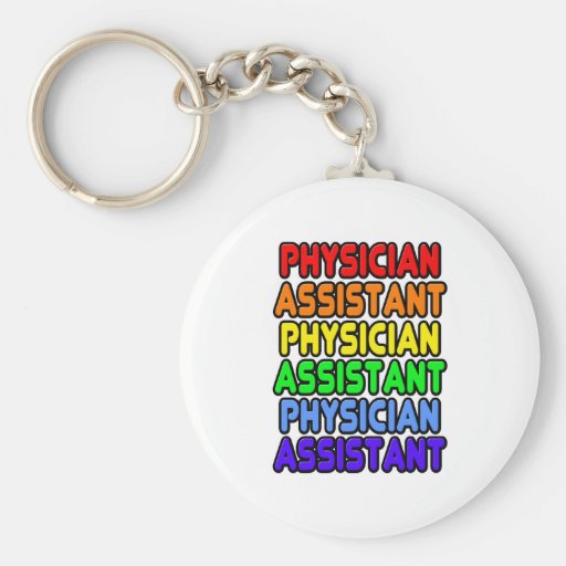 Regenbogen-Arzt-Assistent Schlüsselanhänger