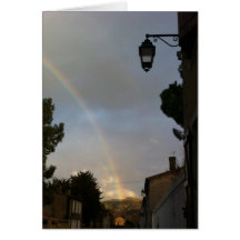 Regenbogen auf Rennes-le-chateau Grußkarte