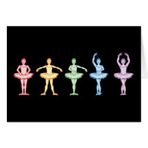 Regenbogen-Ballerinen Grußkarten