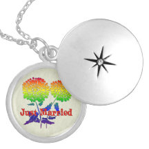 Regenbogen-Blumen-Heirat Amulett