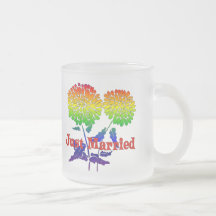Regenbogen-Blumen-Heirat Kaffeehaferl
