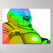 Regenbogen Buddha Posterdrucke