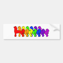 Regenbogen-Chinese Crested Autosticker