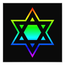 Regenbogen-Davidsstern Fotografien