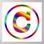 Regenbogen des Buchstabe-C Poster