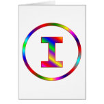Regenbogen des Buchstabe-I Karte