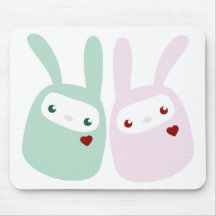 Regenbogen farbige Gumdrop-Häschen Mousepad