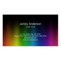 Regenbogen färbt Visitenkarte