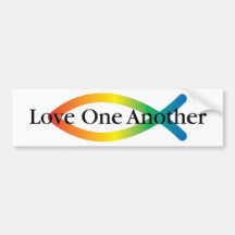 Regenbogen-Fisch-Liebe Auto Sticker