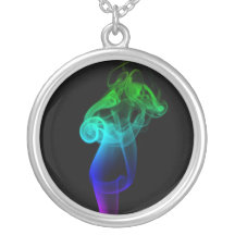 Regenbogen-Flammen-Halskette