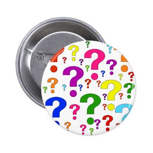 Regenbogen-Fragezeichen Anstecknadelbutton