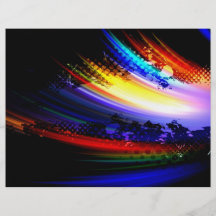 Regenbogen-Fraktal-Kunst-Spritzer-Entwurf Flyer