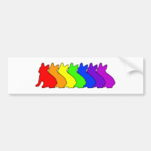 Regenbogen Frenchie Auto Aufkleber