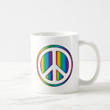 Regenbogen-Frieden! Teetasse