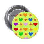 Regenbogen-Friedensknopf Buttons