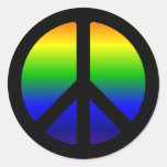 Regenbogen-Friedenssymbol-Aufkleber