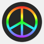 Regenbogen-Friedenszeichen-Aufkleber