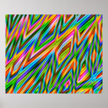 Regenbogen-Frost - geometrisches Fraktal-Plakat