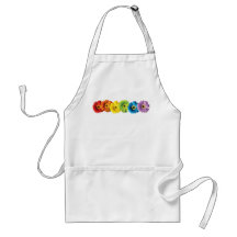 Regenbogen-Gänseblümchen Schürze
