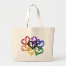 Regenbogen gesponnene Herzen Tragetaschen