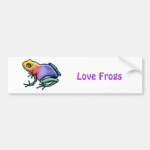 Regenbogen-Gift-Pfeil-Frosch Auto Aufkleber