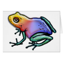 Regenbogen-Gift-Pfeil-Frosch Karten