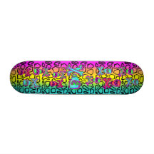 Regenbogen-Giraffen-Druck mit den Schädeln Individuelles Skateboard