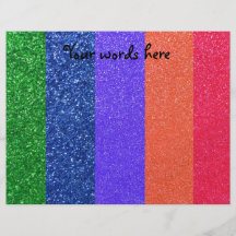 Regenbogen-Glitter Flyerdruck