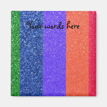Regenbogen-Glitter Magnete