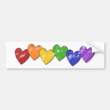 Regenbogen-Herz-Autoaufkleber