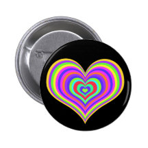 Regenbogen-Herz-Knopf-Abzeichen Button