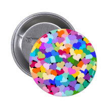Regenbogen-HerzConfetti Buttons