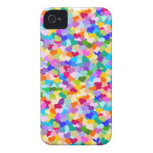 Regenbogen-HerzConfetti iPhone 4 Hüllen