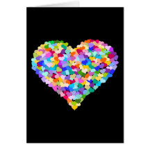 Regenbogen-HerzConfetti Karten