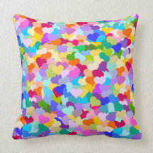 Regenbogen-HerzConfetti Kissen