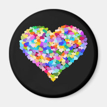 Regenbogen-HerzConfetti Magnete